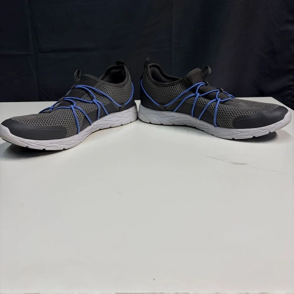 Vionic Sneakers Bungee Lace Orthotic Womens 10W EU41 Gray Blue Jada Pre-owned